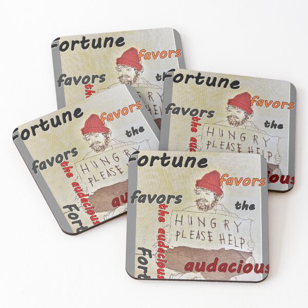 Item preview, Fortune favors the audacious, can you spare a dollar, inscriptions, letters abcdef designed and sold by NessArtByEwa.