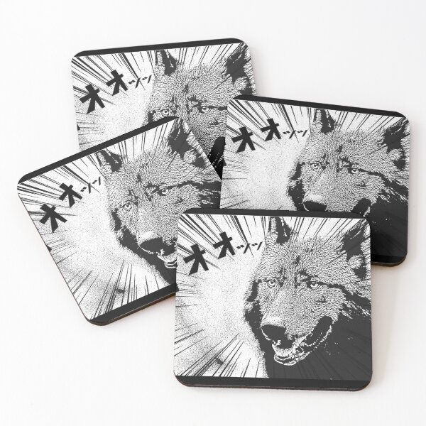 Item preview, Black Wolf Manga Anime Style designed and sold by TravelPostcardGems.