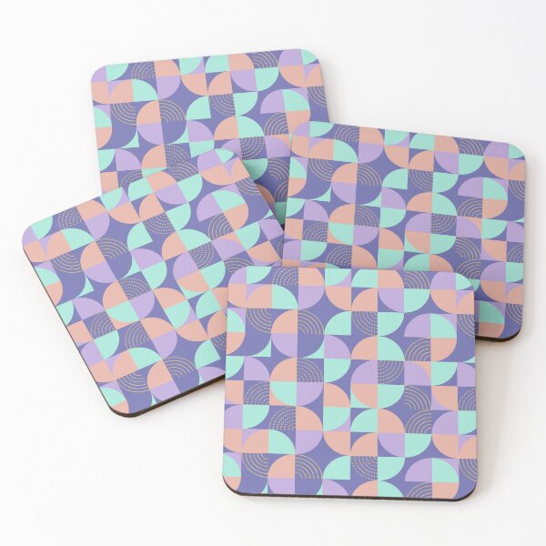 Item preview, Geometric pattern of trendy colors in neo geo style designed and sold by Pearl67.
