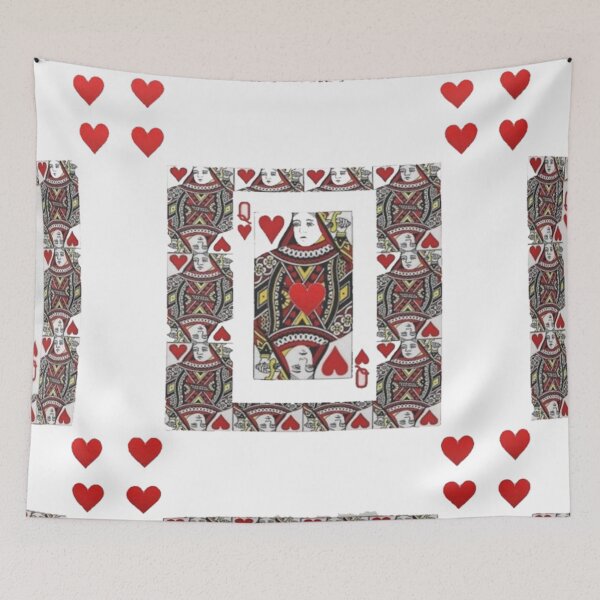 Item preview, CASINO RED QUEEN  HEARTS ABSTRACT ART designed and sold by sharlesart.