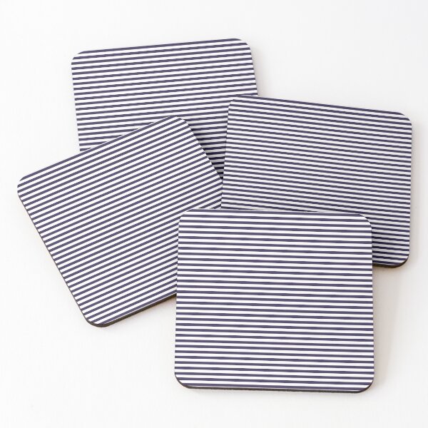 Item preview, NAVY BLUE and WHITE Horizontal PIN STRIPES designed and sold by RachelMacht.