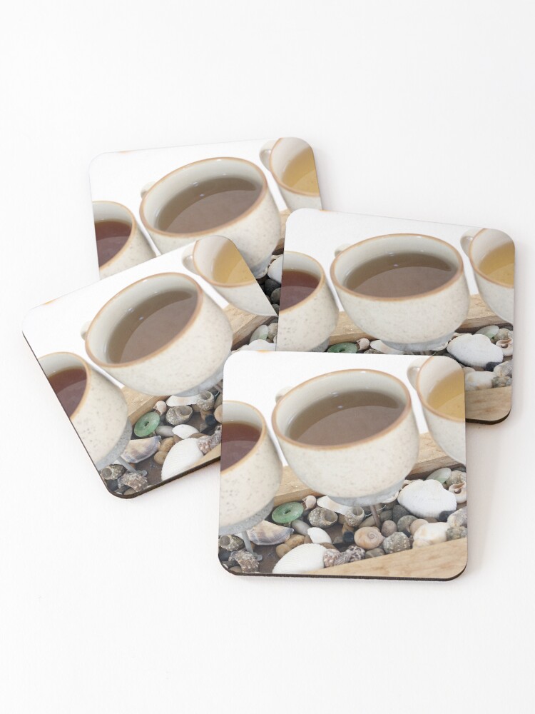Thumbnail 1 of 5, Coasters (Set of 4), Tea cups designed and sold by LuminusProject.