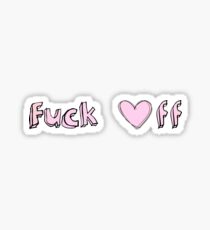 Fuck Off Pink Graphic Sticker