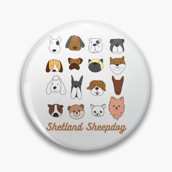 Artikelvorschau, verschiedene hundegesichter, shetland-schäferhund, de chien de berger shetland entworfen und verkauft von Binohshop.