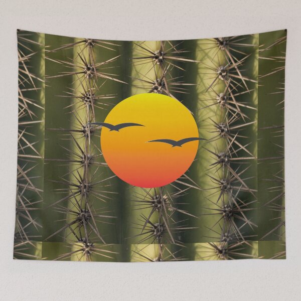 Artikelvorschau, kein Hugger, lustiger Vintage-Kaktus, sarkastischer Retro-Saguaro-Kaktus-Sonnenuntergang entworfen und verkauft von CAT-LUVERS.