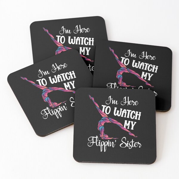 Item preview, I'm Here To Watch My Flippin Sister Funny Gymnast Cheer designed and sold by Dressed For  Duty.