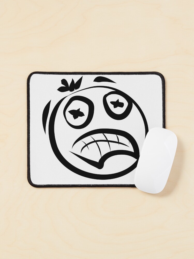 Scared Cartoon Face' Mouse Pad