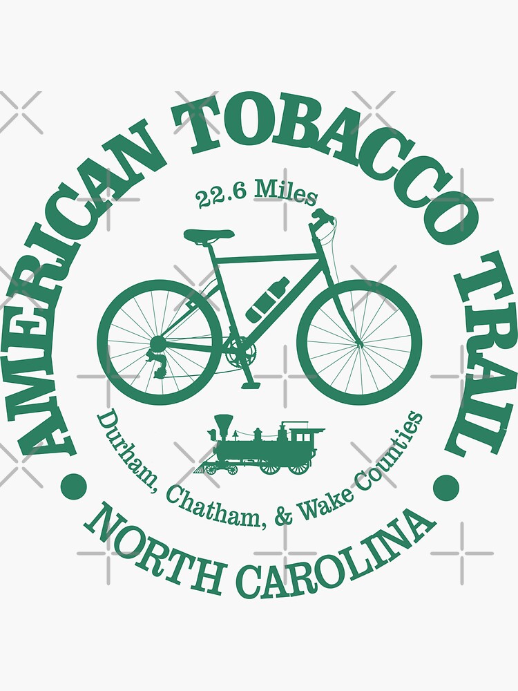 Thumbnail 3 of 3, Sticker, American Tobacco Trail (cycling) designed and sold by curranmorgan.