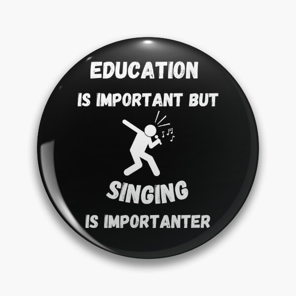 Artikelvorschau, Bildung ist wichtig, aber Singen ist wichtiger Sänger Clipart in Schwarz entworfen und verkauft von LuckyKermit.