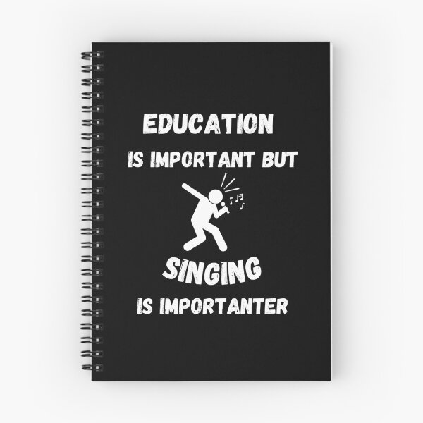Item preview, Education Is Important But Singing Is Importanter Singer Clipart In Black designed and sold by LuckyKermit.