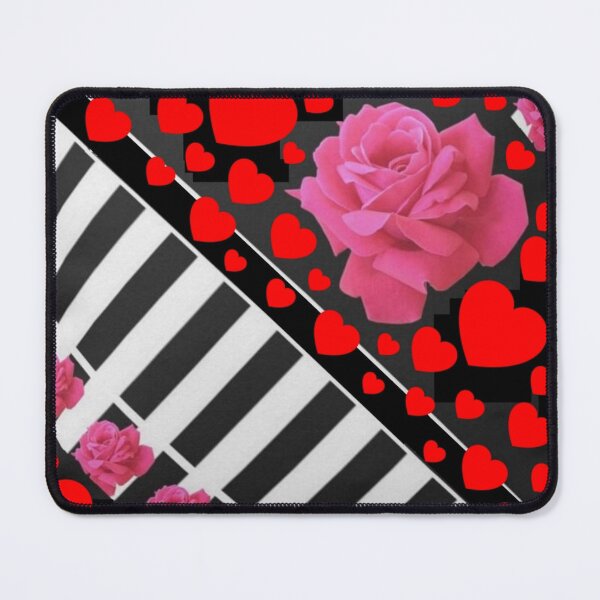 Item preview,  MODERN ART RED  HEARTS PINK ROSES ABSTRACT ART PATTERN designed and sold by sharlesart.