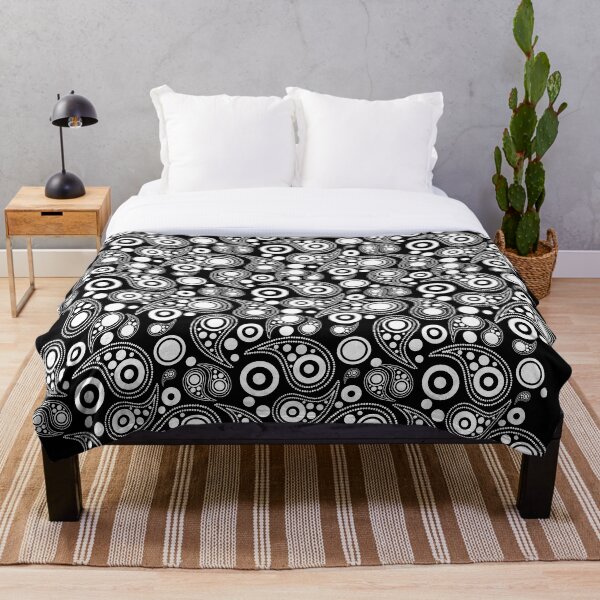 Item preview, White on black  mod target paisley style designed and sold by Auslandesign.