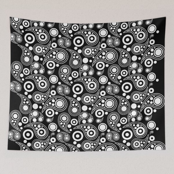 Item preview, White on black  mod target paisley style designed and sold by Auslandesign.