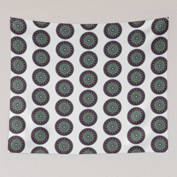 Item preview, Pink, Green, and Teal Dotted Mandala designed and sold by Cedarrue.
