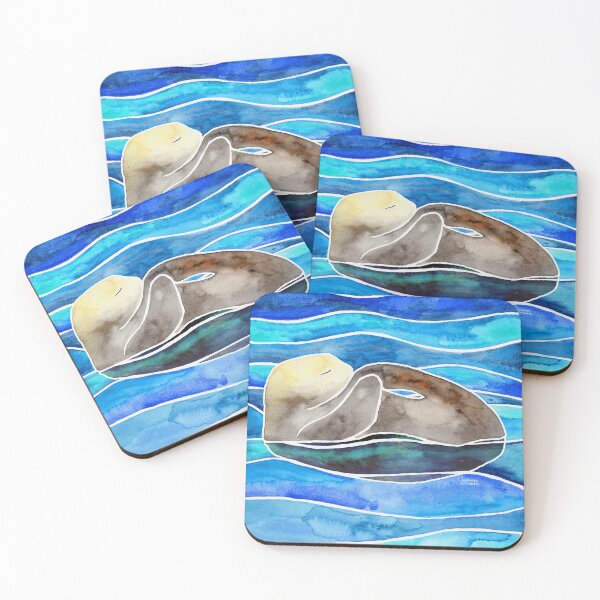 Item preview, Sea Otter Watercolor - Curled designed and sold by Jesslarsonart.