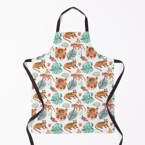Item preview, Tiger and fruit watercolour pattern designed and sold by nananstudio.
