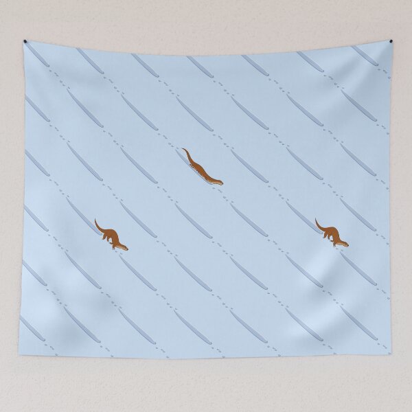 Item preview, Otters in snow designed and sold by Fox-and-otter.
