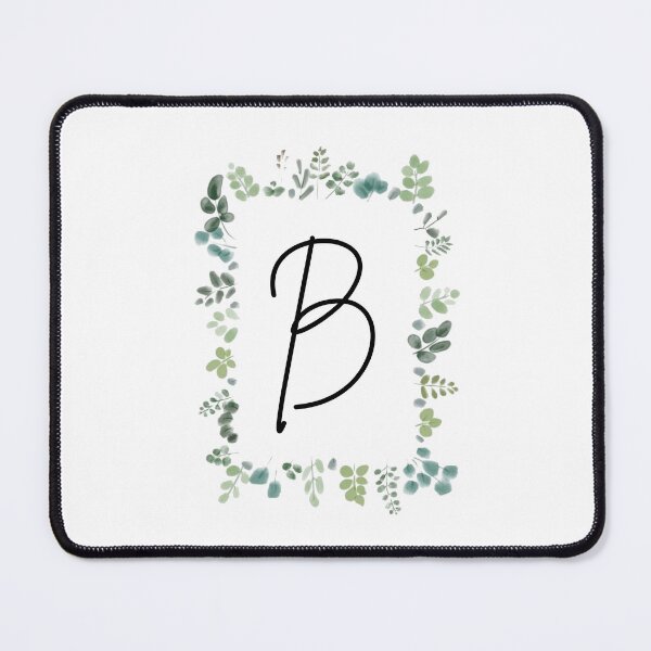 Item preview, Monogram with Green Leaves | Monogram Letter B designed and sold by JustSeasons.