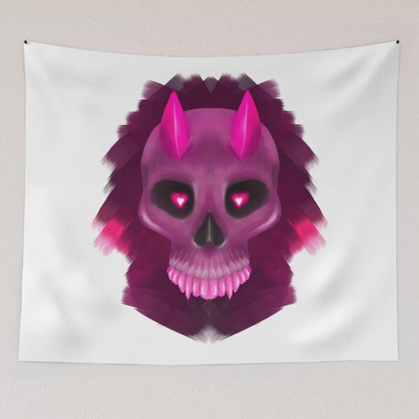 Item preview, Pink Neon Love Skull designed and sold by Pixlusion.