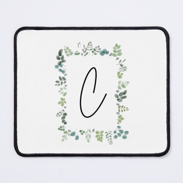 Item preview, Monogram with Green Leaves | Monogram Letter C designed and sold by JustSeasons.