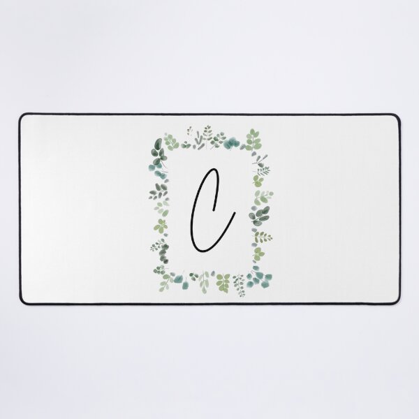 Item preview, Monogram with Green Leaves | Monogram Letter C designed and sold by JustSeasons.
