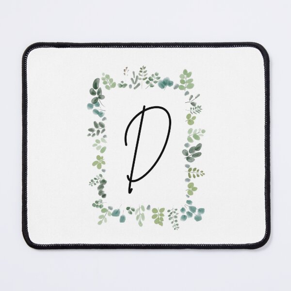 Item preview, Monogram with Green Leaves | Monogram Letter D designed and sold by JustSeasons.