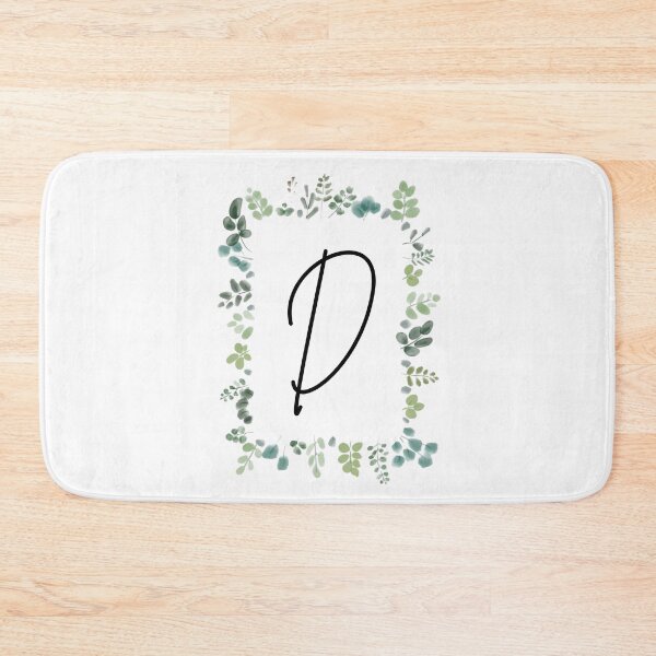 Item preview, Monogram with Green Leaves | Monogram Letter D designed and sold by JustSeasons.