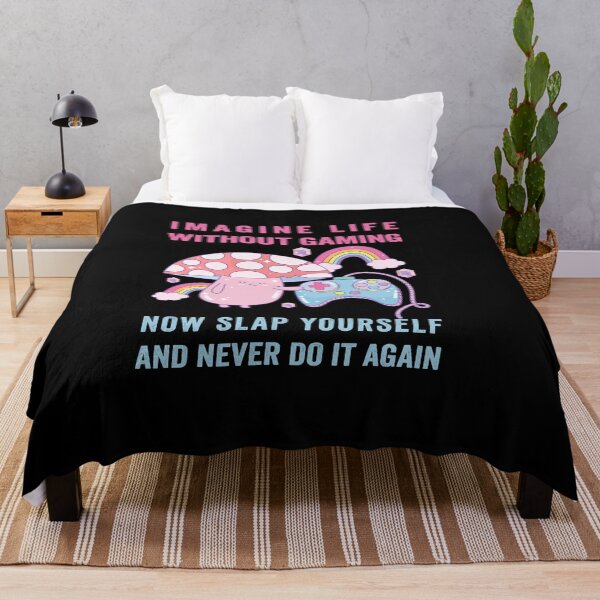 Item preview, Imagine Life Without Gaming. Pink Humorous Funny Gaming Slogan for Gamers designed and sold by NewDayDesigns.