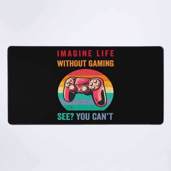 Item preview, Imagine Life Without Gaming. Vintage Humorous Funny Gaming Slogan for Gamers designed and sold by NewDayDesigns.