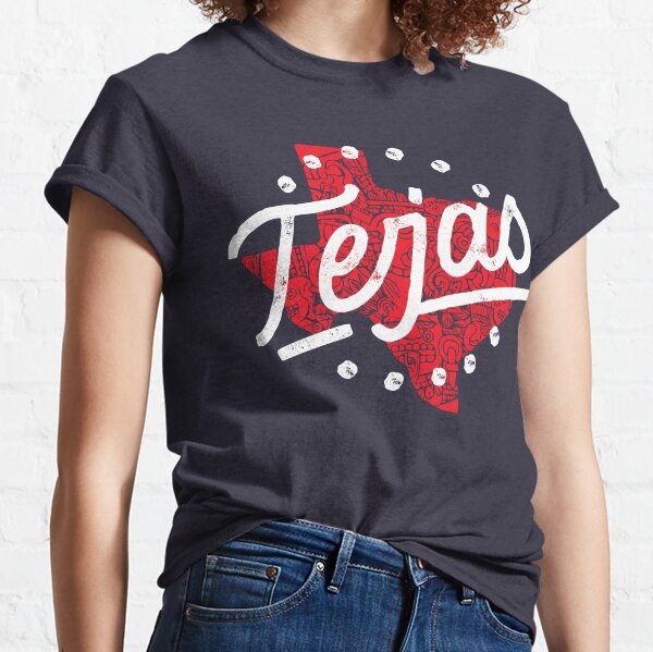 Tejas Ranger Shirt - Baseball Style Font Letters TX Texas Women