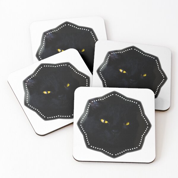 Item preview, Angry black cat with yellow eyes designed and sold by Ettenhuber.