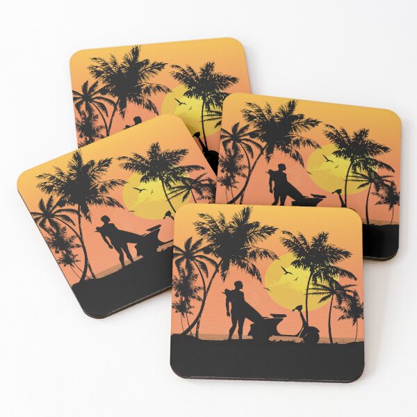 Item preview, Surfer and scooter at Sunset designed and sold by Auslandesign.