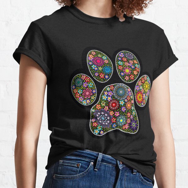 Vista previa del artículo con la obra «Amante de los animales con huellas de patas punteadas», diseñado y vendido por Cedarrue.