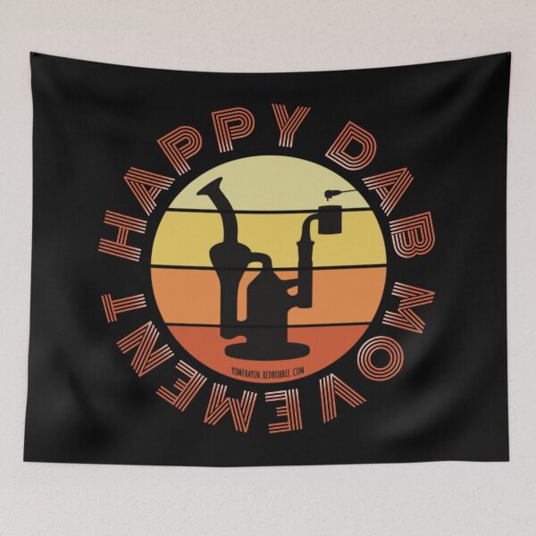 Item preview, Retro Vintage Sunset Orange Dab Rig-Happy dab movement  designed and sold by YomeHayin.