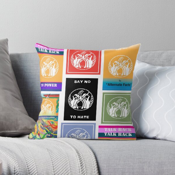 Say No Talk Back Throw Pillow