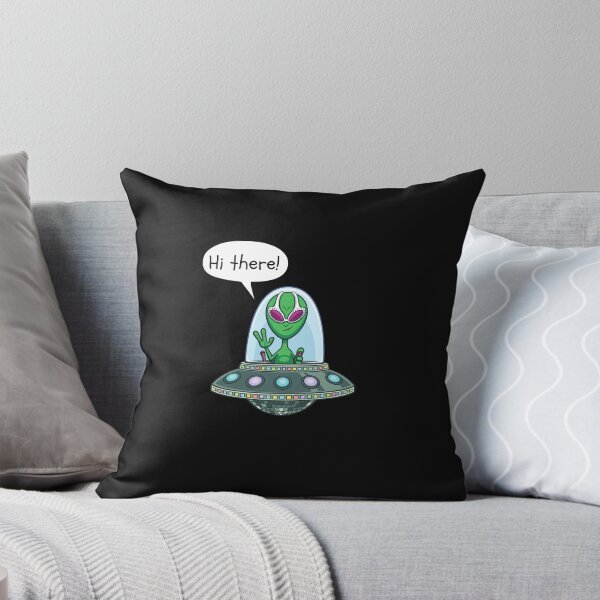 Item preview, Alien Says "Hi There!" - Funny Simple Design designed and sold by EsraaBaniOdeh.