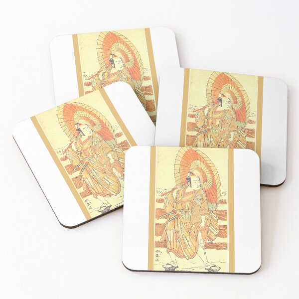 Item preview, The Second Ichikawa Yaozo as a Samurai - 1700's Japanese Art designed and sold by It's On Backwards.