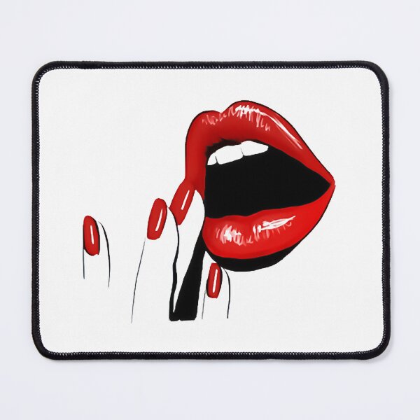 Item preview, Red Lips Eyelashes Glamor Girl Simply Eyes Lips Fashion Apparel Essential Inspiration Joy Mood Funny designed and sold by DesignByHeartUK.