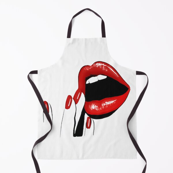 Item preview, Red Lips Eyelashes Glamor Girl Simply Eyes Lips Fashion Apparel Essential Inspiration Joy Mood Funny designed and sold by DesignByHeartUK.