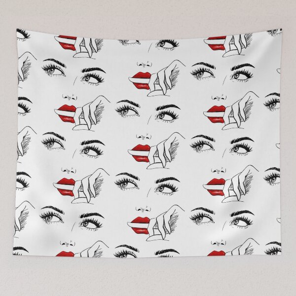 Item preview, Eyelashes Glamor Girl Simply Eyes Lips Fashion Apparel Essential Inspiration Joy Mood Funny designed and sold by DesignByHeartUK.