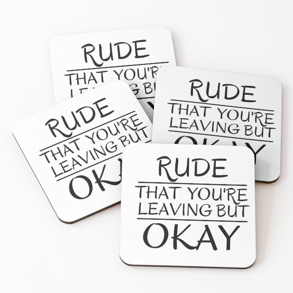 Item preview,  Rude that you're leaving but ok, leaving gift idea with funny saying, funny coworker Gift, Rude leaving gift, goodbye gift designed and sold by STELLA-BRILANTE.