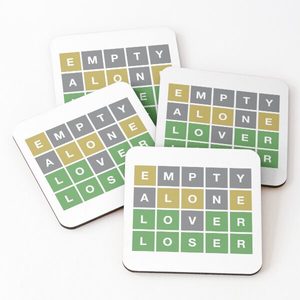 Item preview, Wordle Puzzle Game Lover Loser  designed and sold by themaso37.