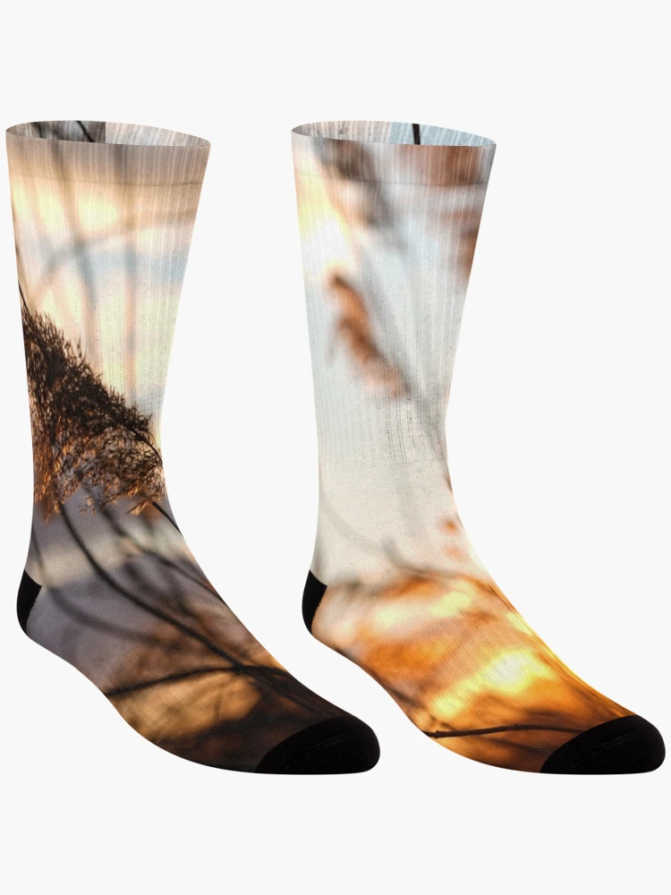 Thumbnail 3 of 5, Socks, Sunset Reeds designed and sold by FreshOutTheBox.