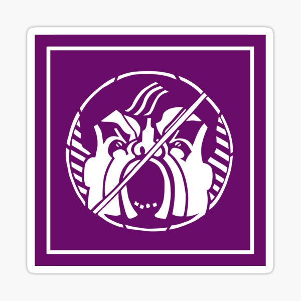 Angry Guy (violet) Sticker