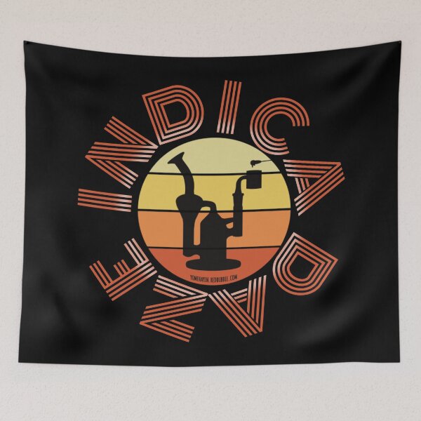 Item preview, Retro Vintage Sunset Orange Dab Rig-Indica daze  designed and sold by YomeHayin.