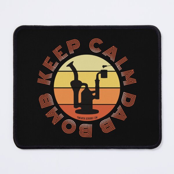Item preview, Retro Vintage Sunset Orange Dab Rig-Keep calm dab bomb  designed and sold by YomeHayin.