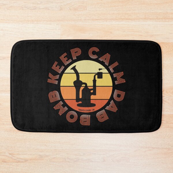 Item preview, Retro Vintage Sunset Orange Dab Rig-Keep calm dab bomb  designed and sold by YomeHayin.