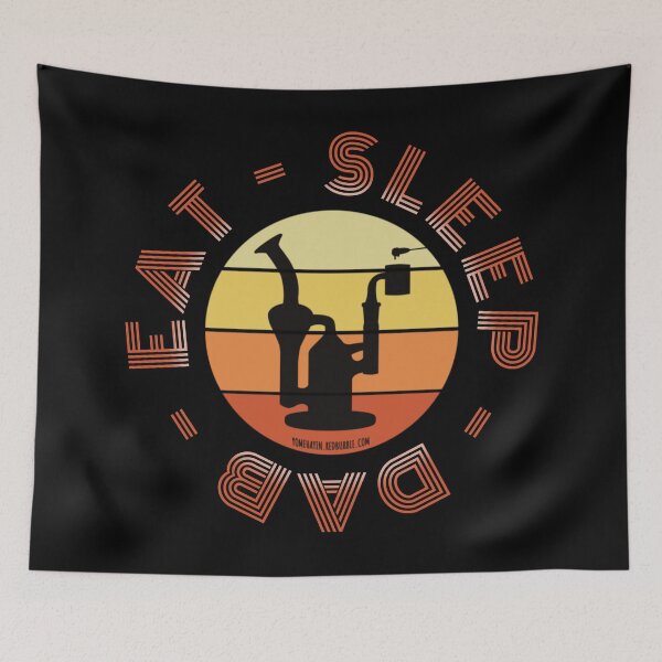 Item preview, Retro Vintage Sunset Orange Dab Rig-Eat sleep dab repeat  designed and sold by YomeHayin.
