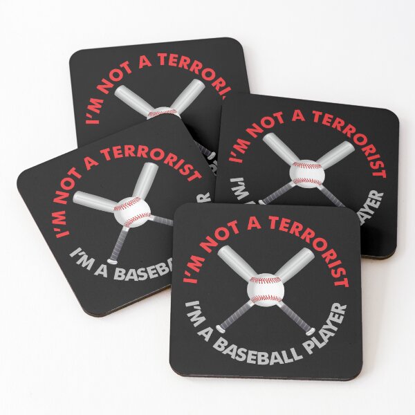 Item preview, I’m not a terrorist, I’m a Baseball player - Baseball sayings, slogans, and athletics quotes designed and sold by bluehatgraphics.