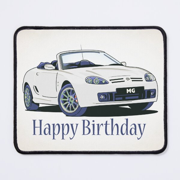 Item preview, White MG TF Car Birthday Card designed and sold by Webazoot Industries - Car Art.